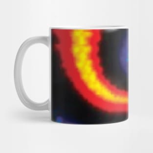 Octopus Tentacle Blue Red Black White Tie Dye Mug